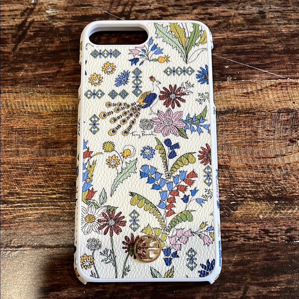 Tory Burch White Floral Phone Case